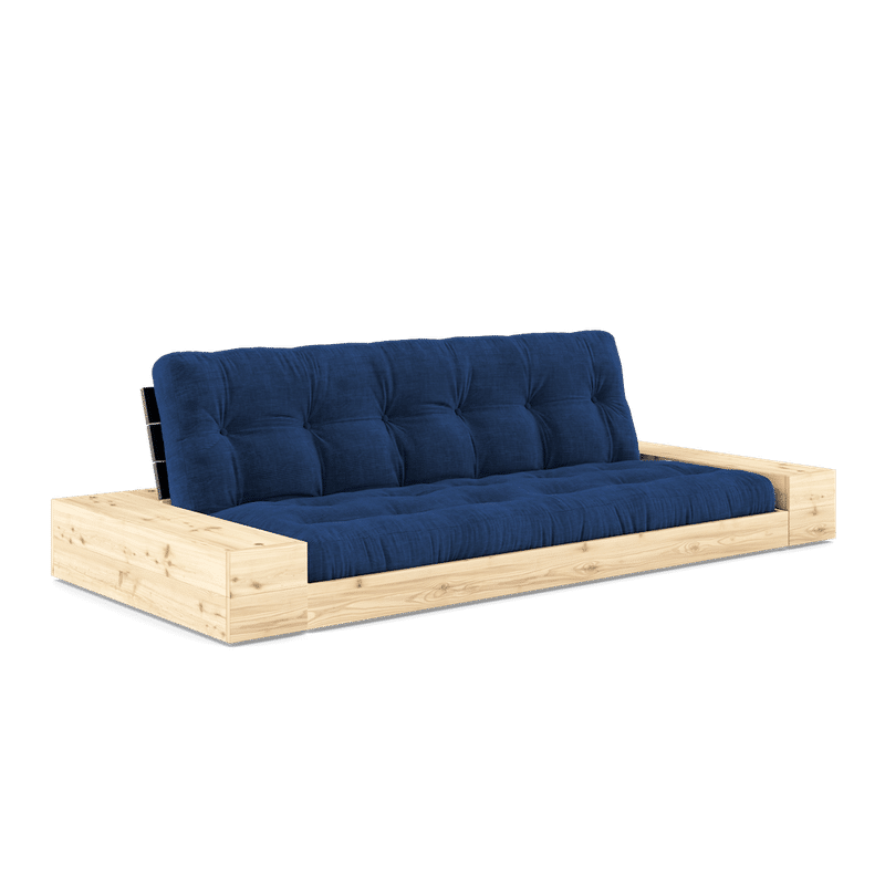 Karup Design BASE NEGRO NOCHE LACADO W. 2 CAJAS CLARAS W. COLCHÓN MIXTO 5 CAPAS AZUL REAL