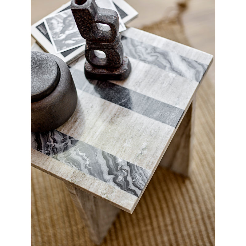 Table d'appoint Bloomingville Clea, marron, marbre