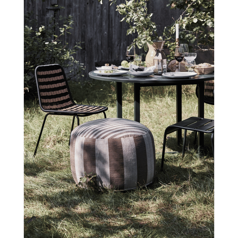 House Doctor Alfo Pouf, Braun; Weiß