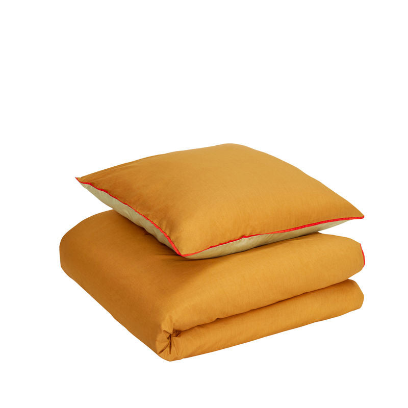 Hübsch Aki Bedding 80/220 Naranja/Verde