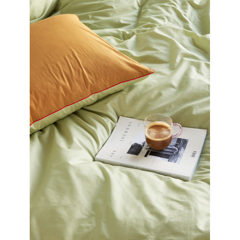 Hübsch Aki Bedding 80/220 Naranja/Verde