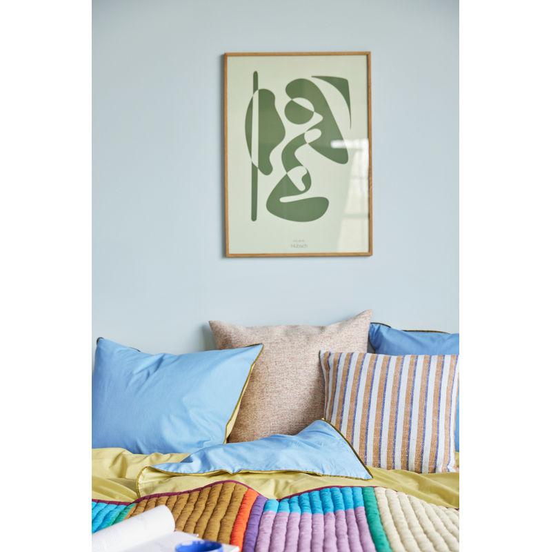 Hübsch Aki Literie 60/200 Bleu/Jaune