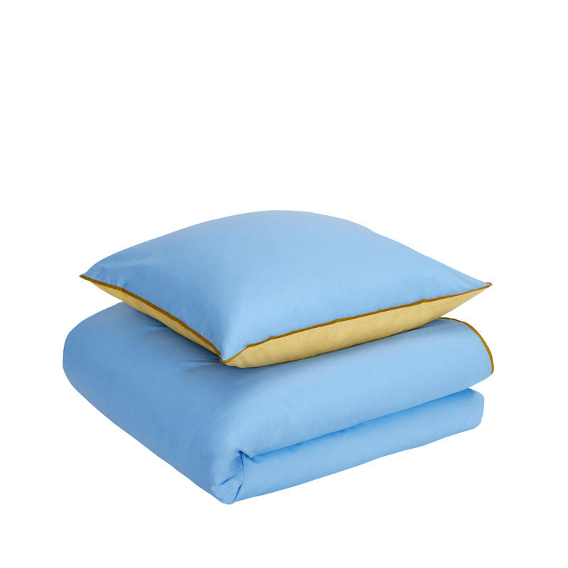 Hübsch Aki Bedding 80/220 Azul/Amarillo