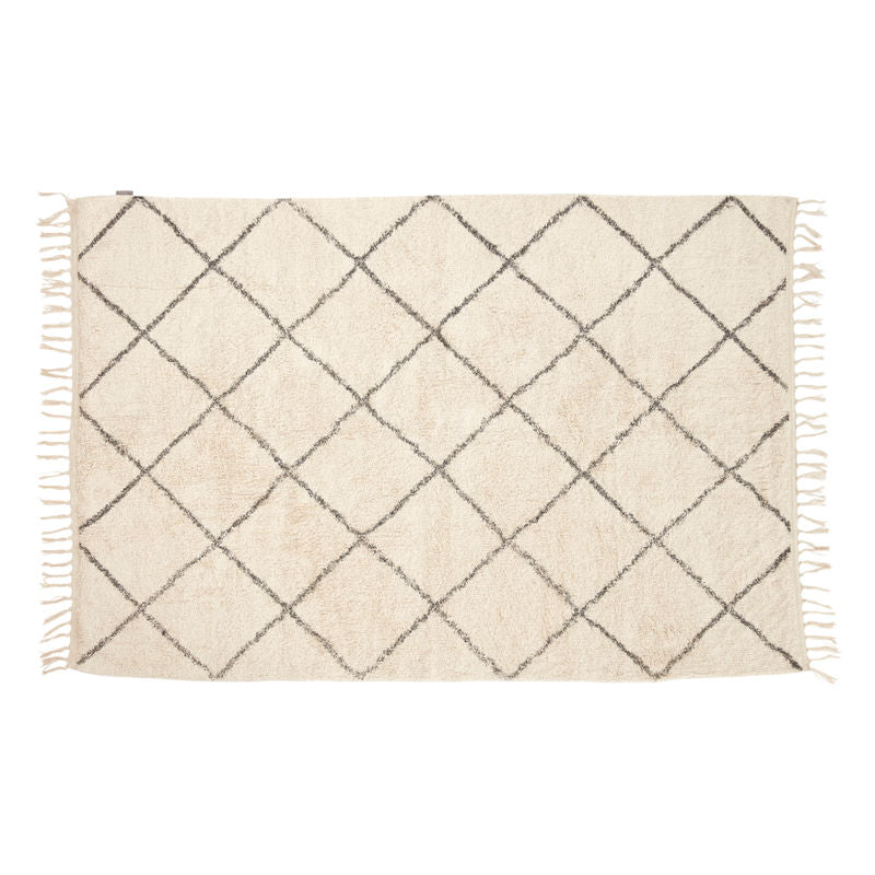 Hübsch Rhomb Rug Large Blanc cassé
