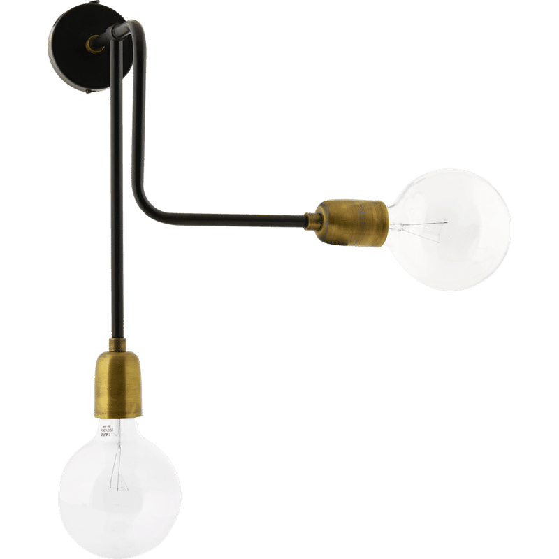 Lampe murale moléculaire House Doctor, Noir, Laiton
