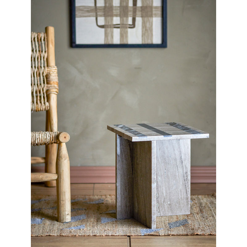 Table d'appoint Bloomingville Clea, marron, marbre