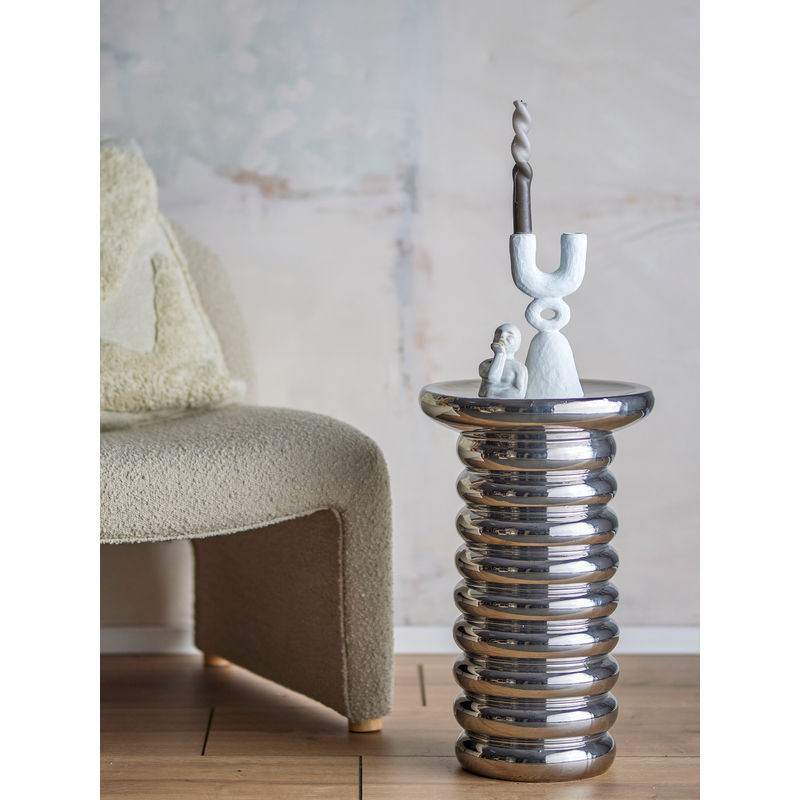 Bloomingville Spike Beistelltisch, Silber, Steingut