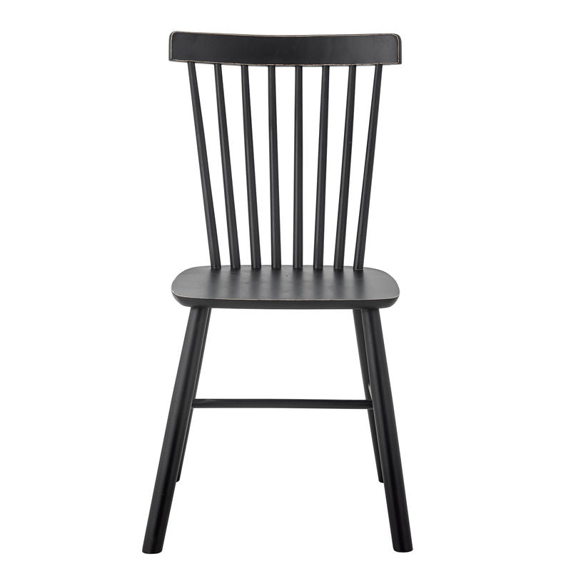 Chaise de salle à manger Mill de la collection Creative, noire, bois