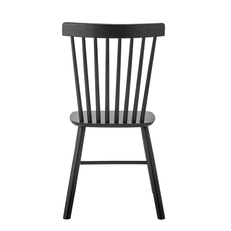 Chaise de salle à manger Mill de la collection Creative, noire, bois