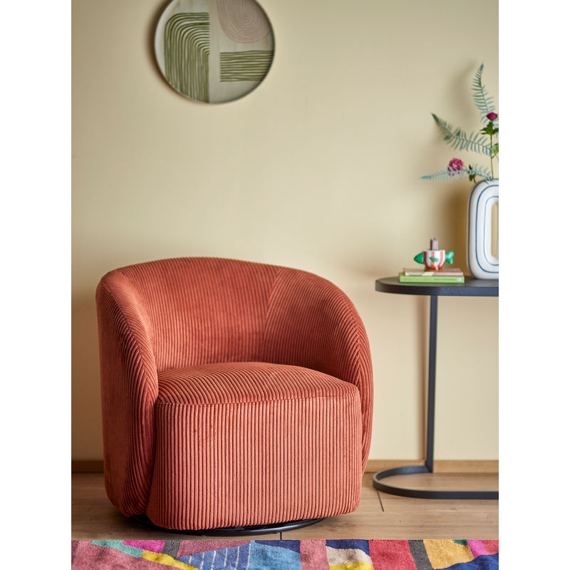 Fauteuil Pradi de Bloomingville, orange, polyester