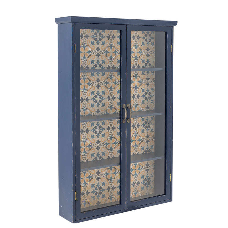 Creative Collection Hazem kast, blauw, hout, glas