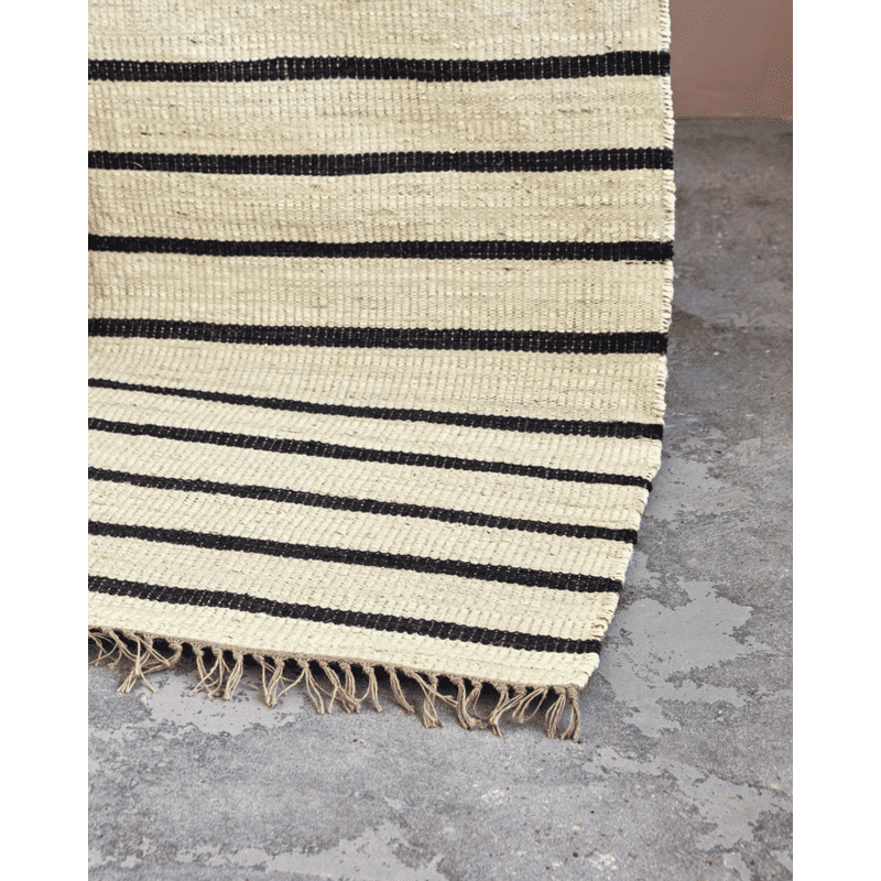 Alfombra Sima de House Doctor, negra, natural