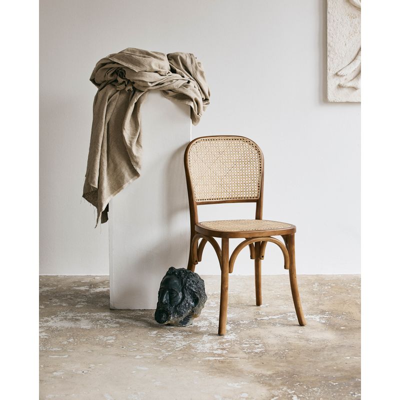 Nordal Wicky Stuhl, braun, Rattan, Holz