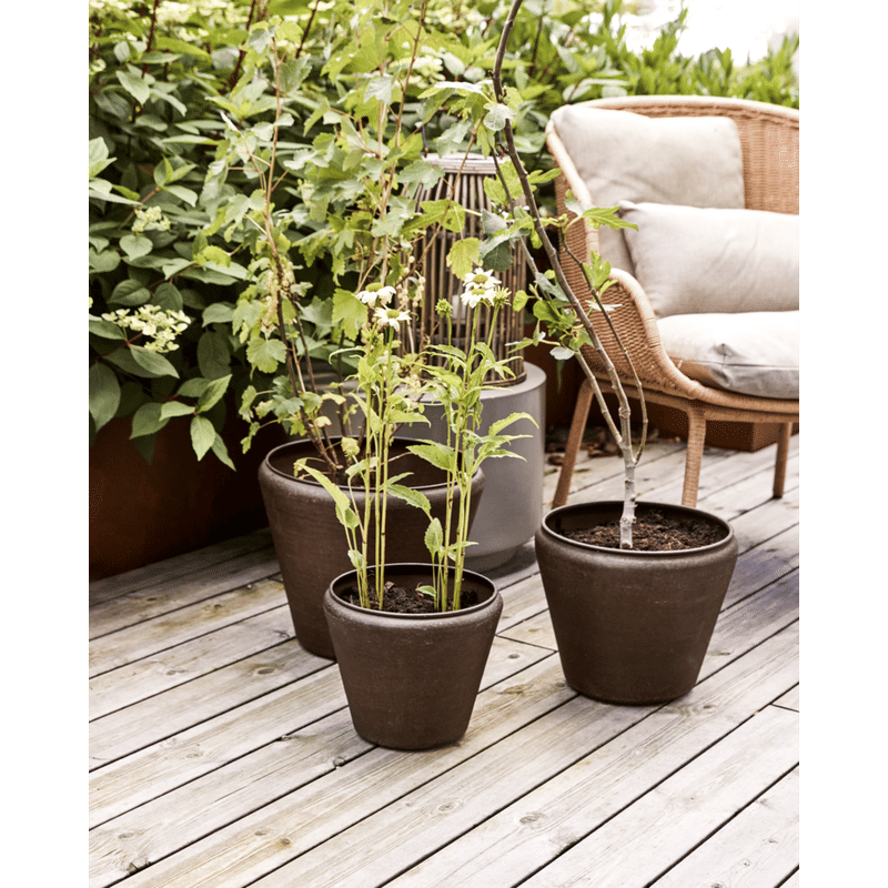 House Doctor Funnel Plantenbakken, Antiek bruin