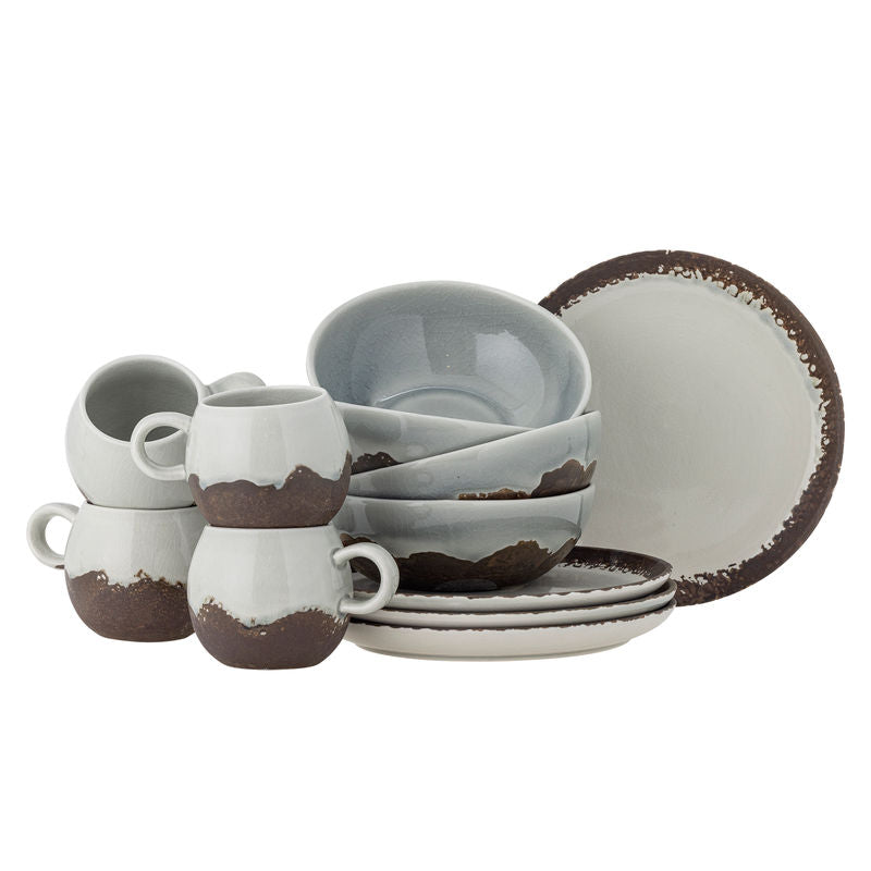 Ensemble de petit-déjeuner Bloomingville Paula, Brun, Grès