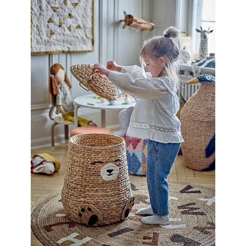Panier Timon Bloomingville MINI avec couvercle, Nature