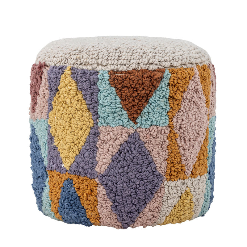 Pouf Miaki Bloomingville MINI, Gris, Coton