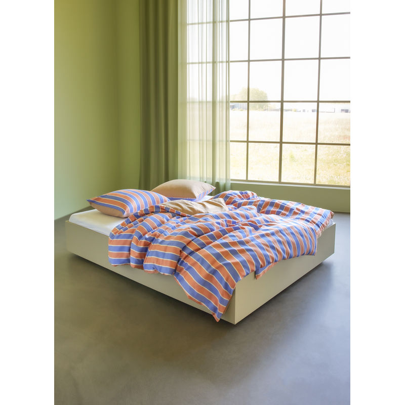 Hübsch Solace Bedding 60X63 140X220 Azul/Naranja