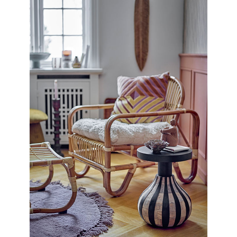 Mesa auxiliar Bloomingville Aloise, Negra, Madera