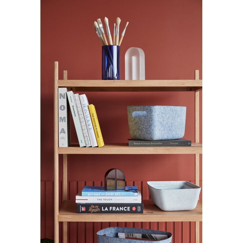 Cestas azules de fieltro Hübsch Mellow (juego de 4)