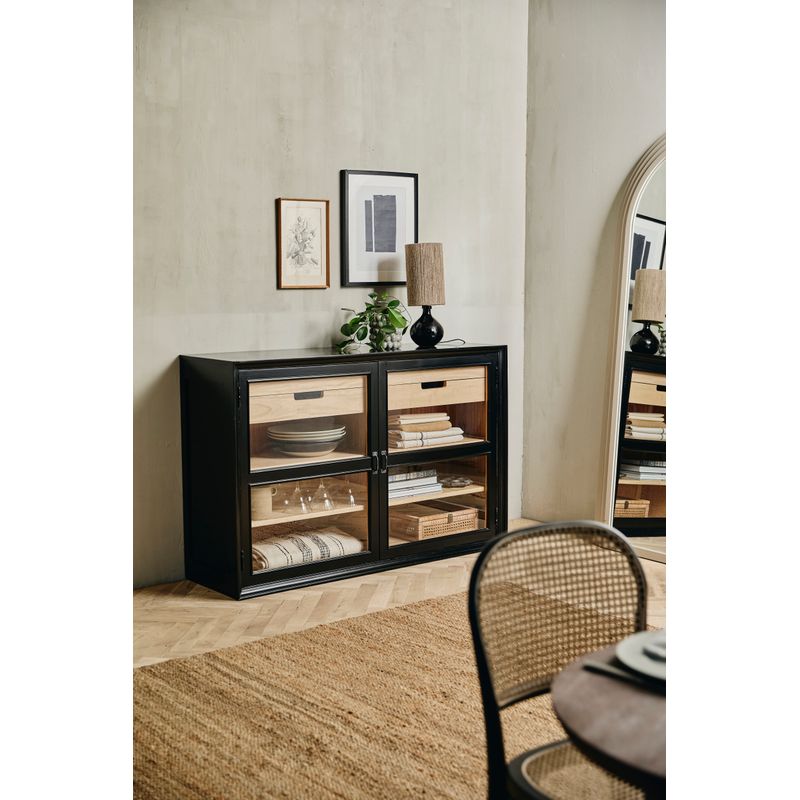 Nordal Viva kast con dos puertas, negro