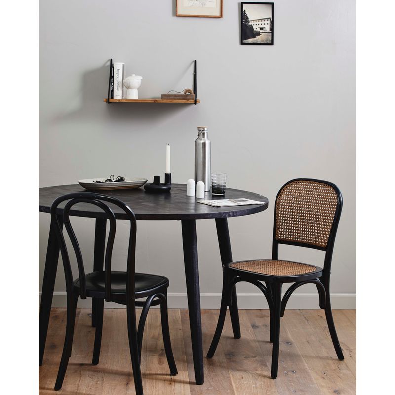 Nordal Wicky Stuhl, schwarz, Holz, Rattan