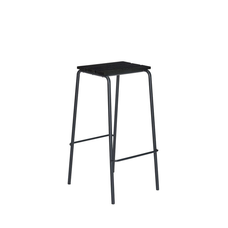 Silla de bar Stilt de Hübsch, negra
