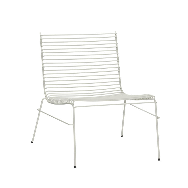 Sillón de cuerda Hübsch, gris claro