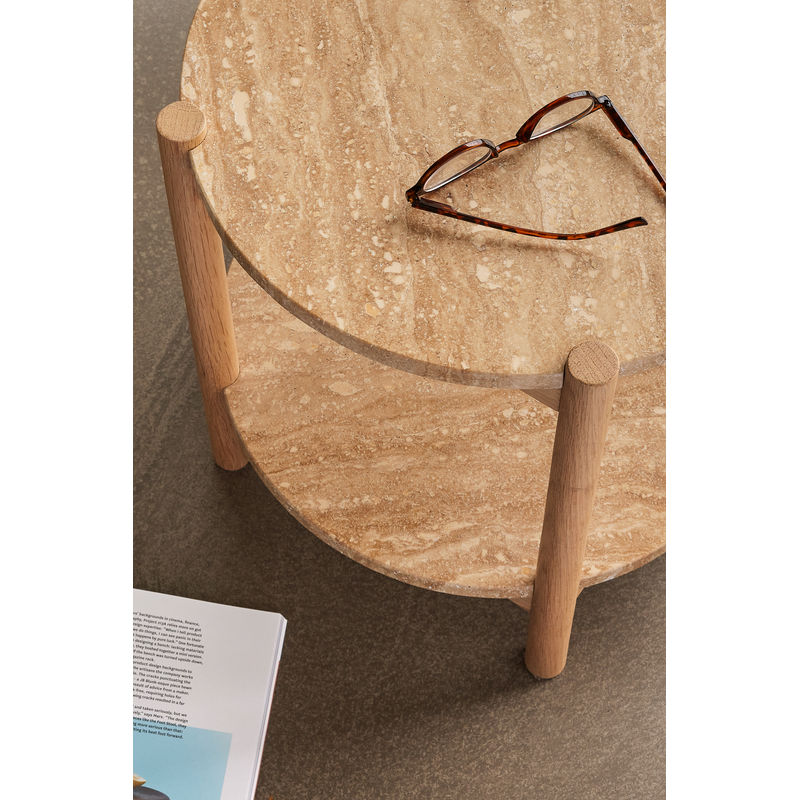 Table d'appoint Hübsch Trava, bois naturel