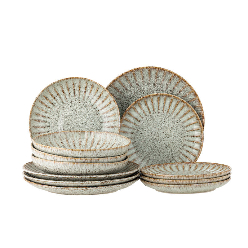 Service d'assiettes Fleur, Collection Créative, faïence naturelle