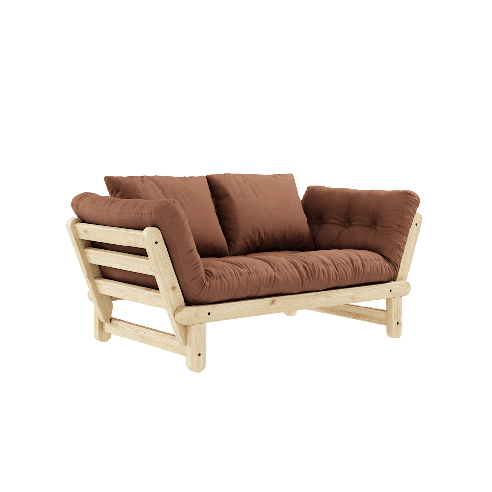 Karup Design BEAT CLEAR LACQUERED W. BEAT MATTRESS SET CLAY BROWN