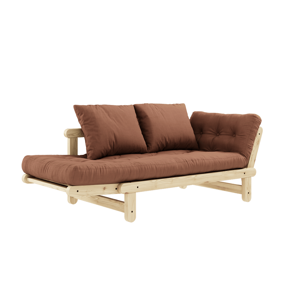 Karup Design BEAT CLEAR LACQUERED W. BEAT MATTRESS SET CLAY BROWN