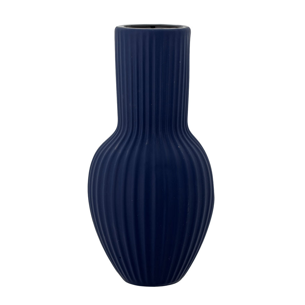 Bloomingville Christal Vaas, Bleu, Grès