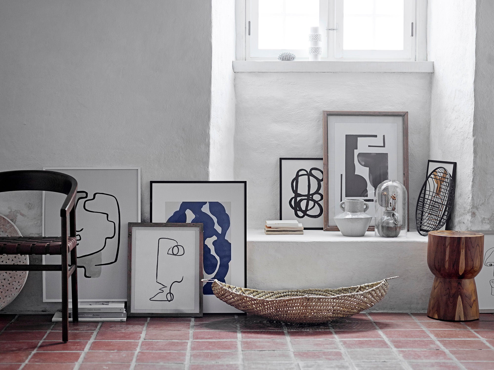 Decoración de pared Bloomingville, Negro, Metal