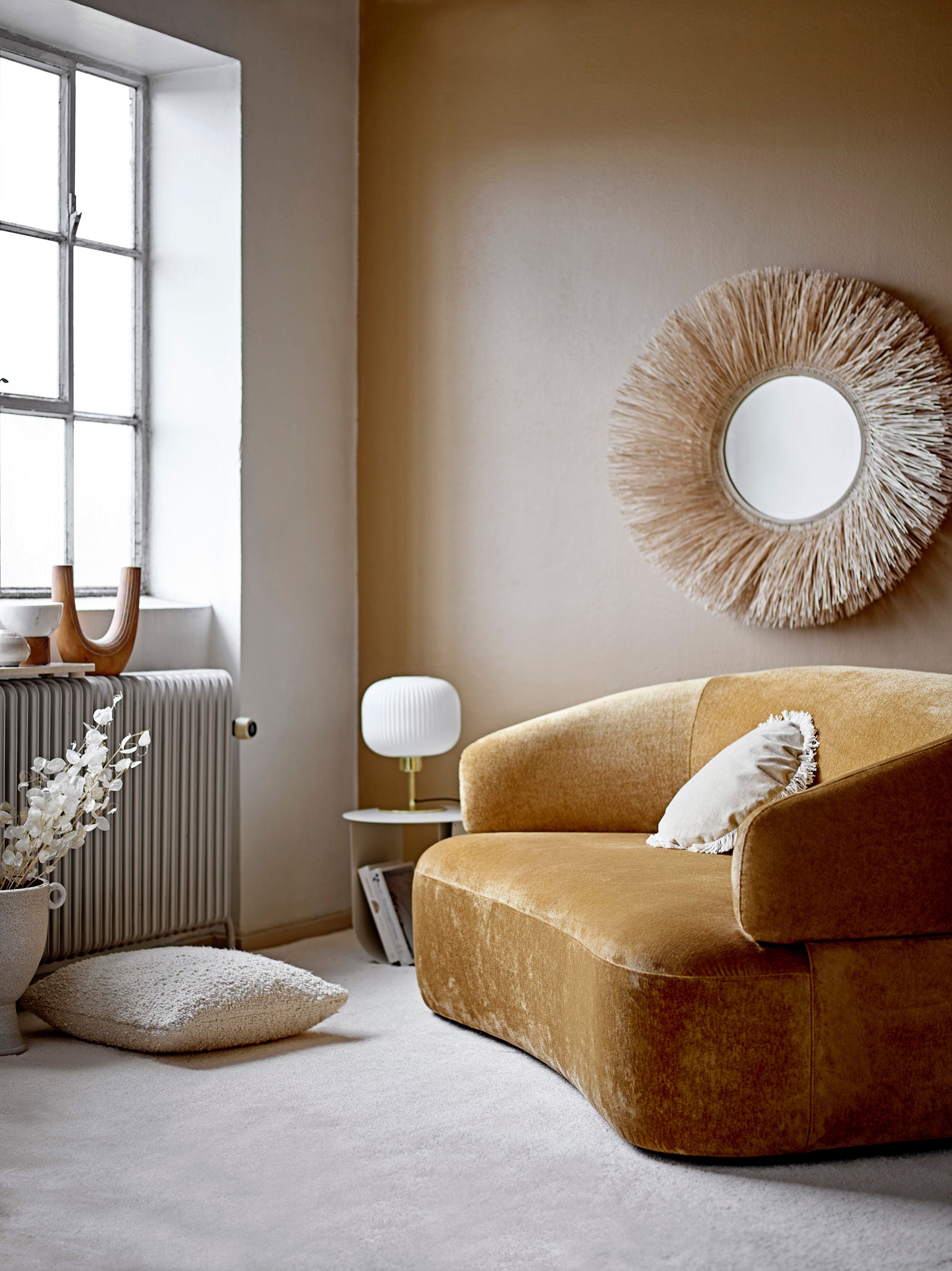 Bloomingville Table d'appoint Cher, Gris, Métal