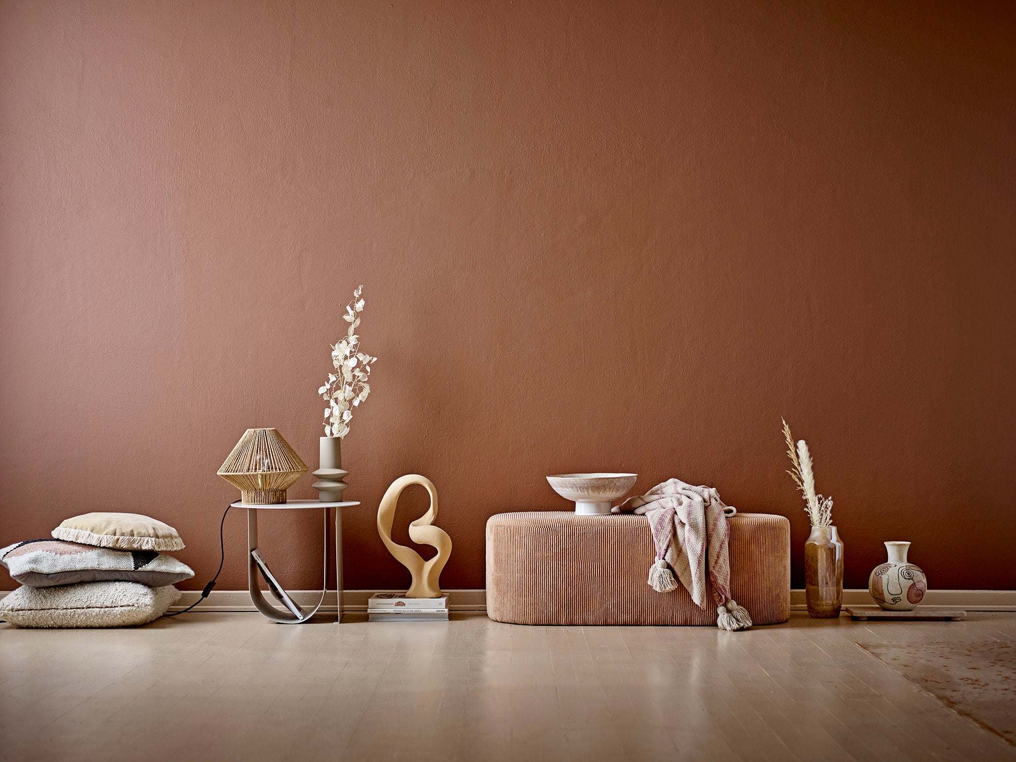 Bloomingville Table d'appoint Cher, Gris, Métal