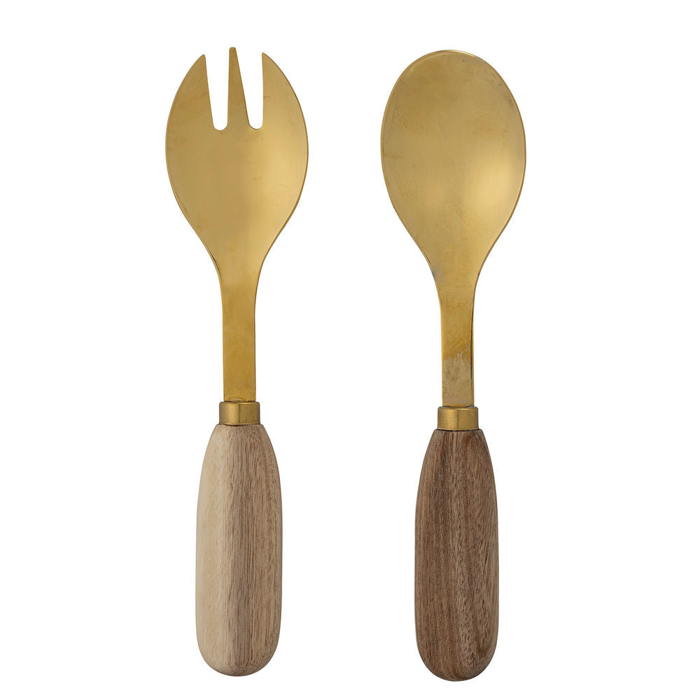 Creative Collection Thina saladeschalen, goud, acacia