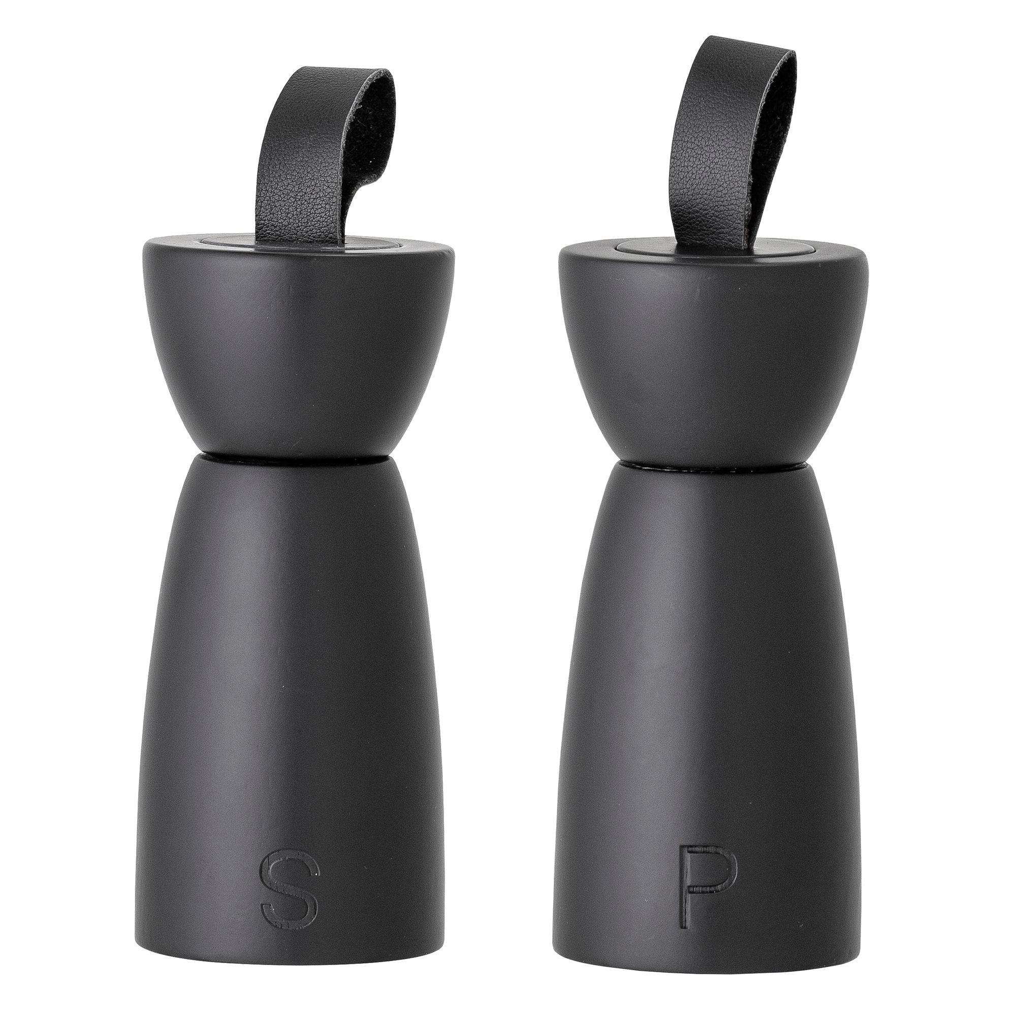 Blooming ville Hanif Salz-& Pfeffermühle, Schwarz, Rubber wood