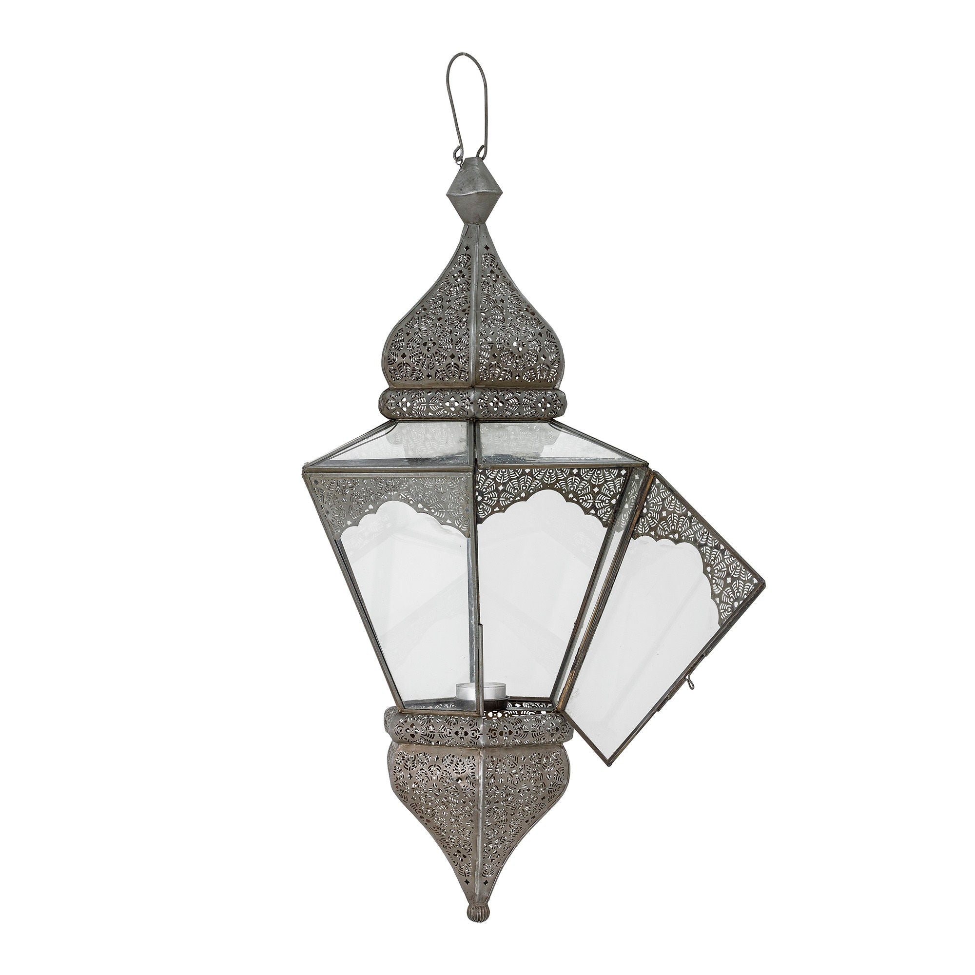 Bloomingville Isabell Lantern, gris, vidrio