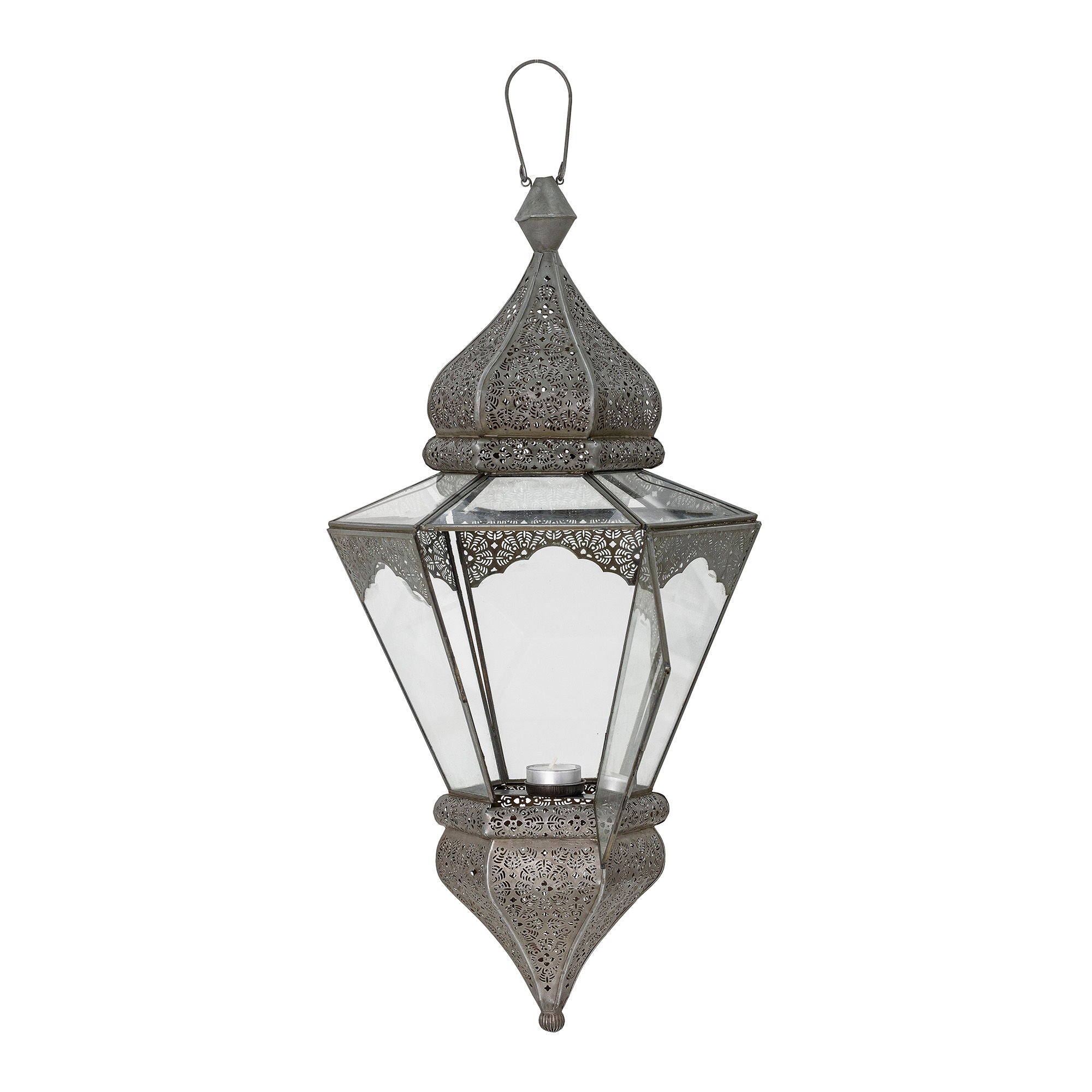 Bloomingville Isabell Lantern, gris, vidrio