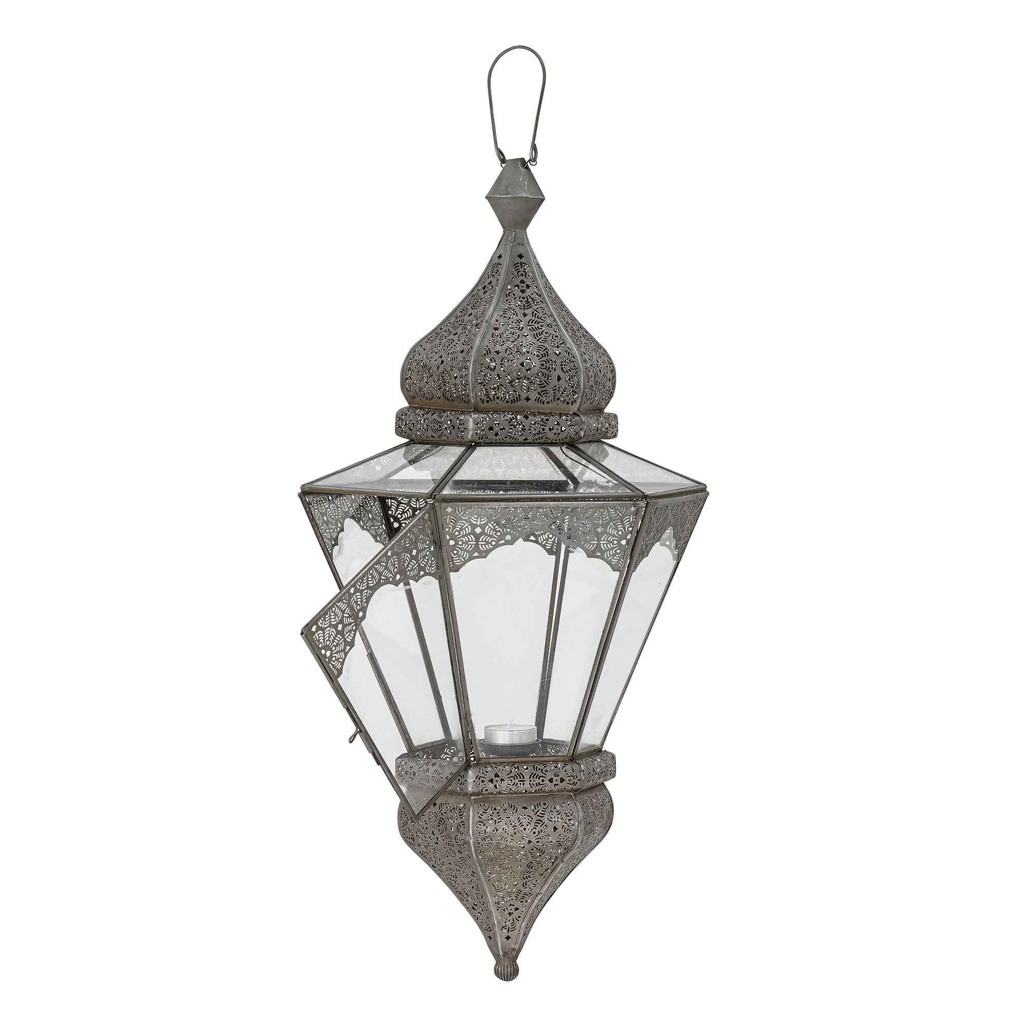 Bloomingville Isabell Lantern, gris, vidrio