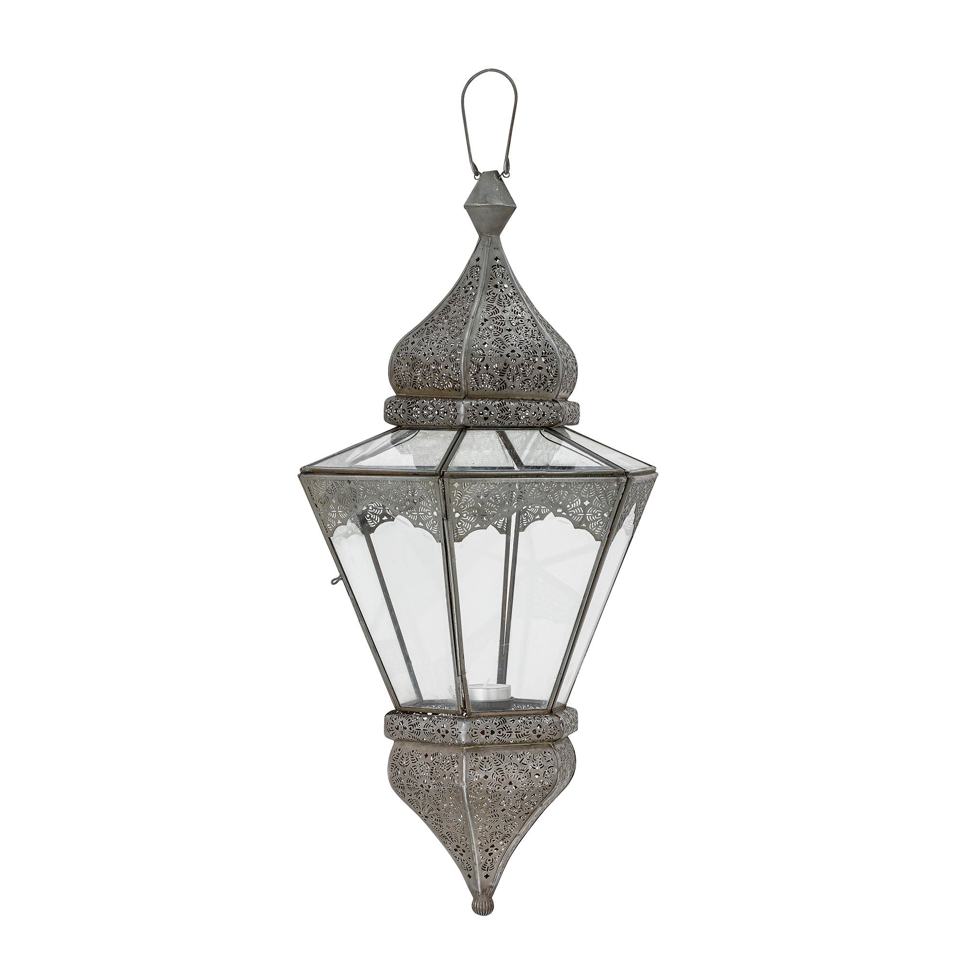 Bloomingville Isabell Lantern, gris, vidrio