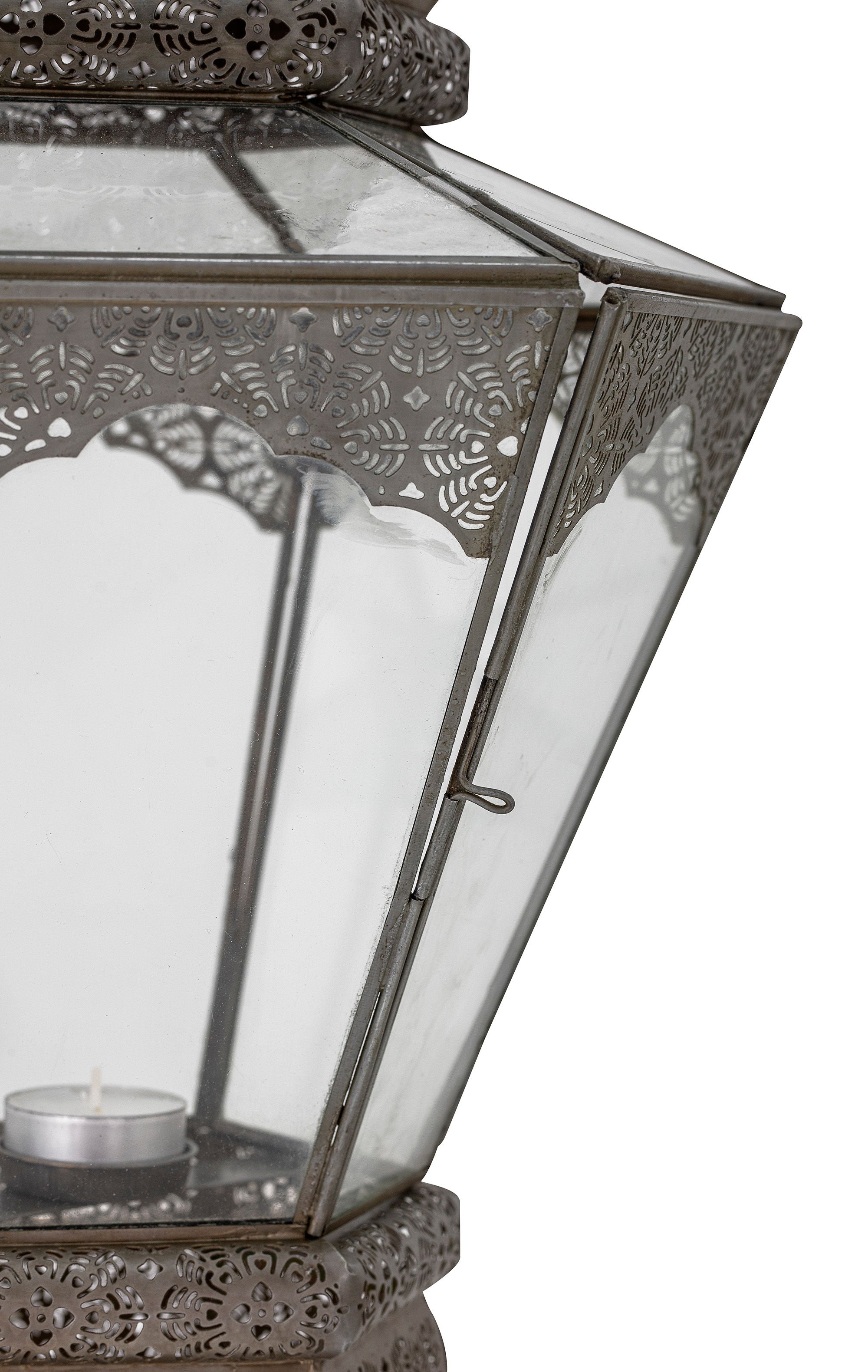 Bloomingville Isabell Lantern, gris, vidrio
