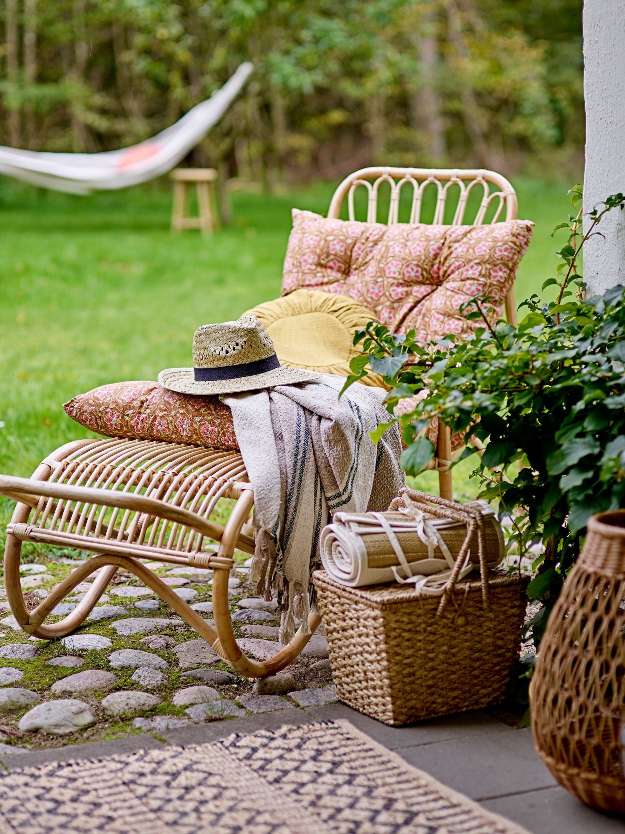 Bloomingville Coussin Kamala, Marron, Coton