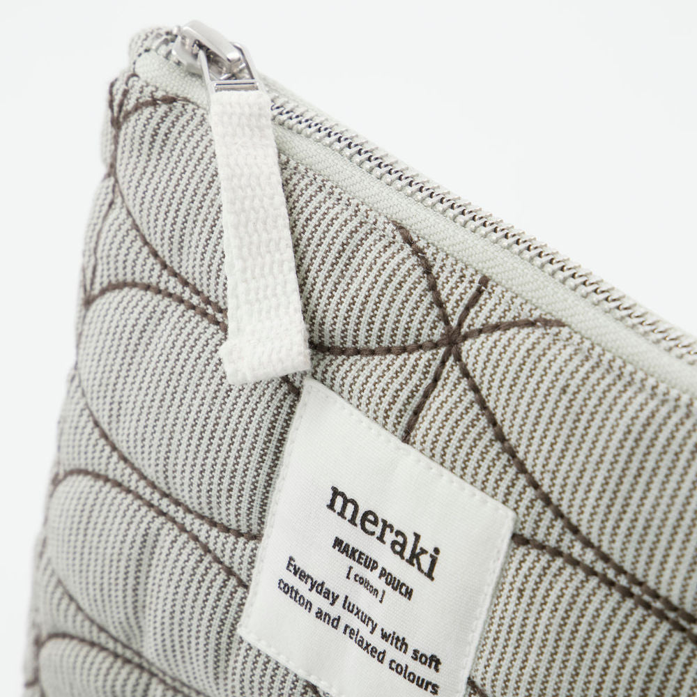 Trousse de maquillage Meraki, Mentha, Gris clair/vert armée