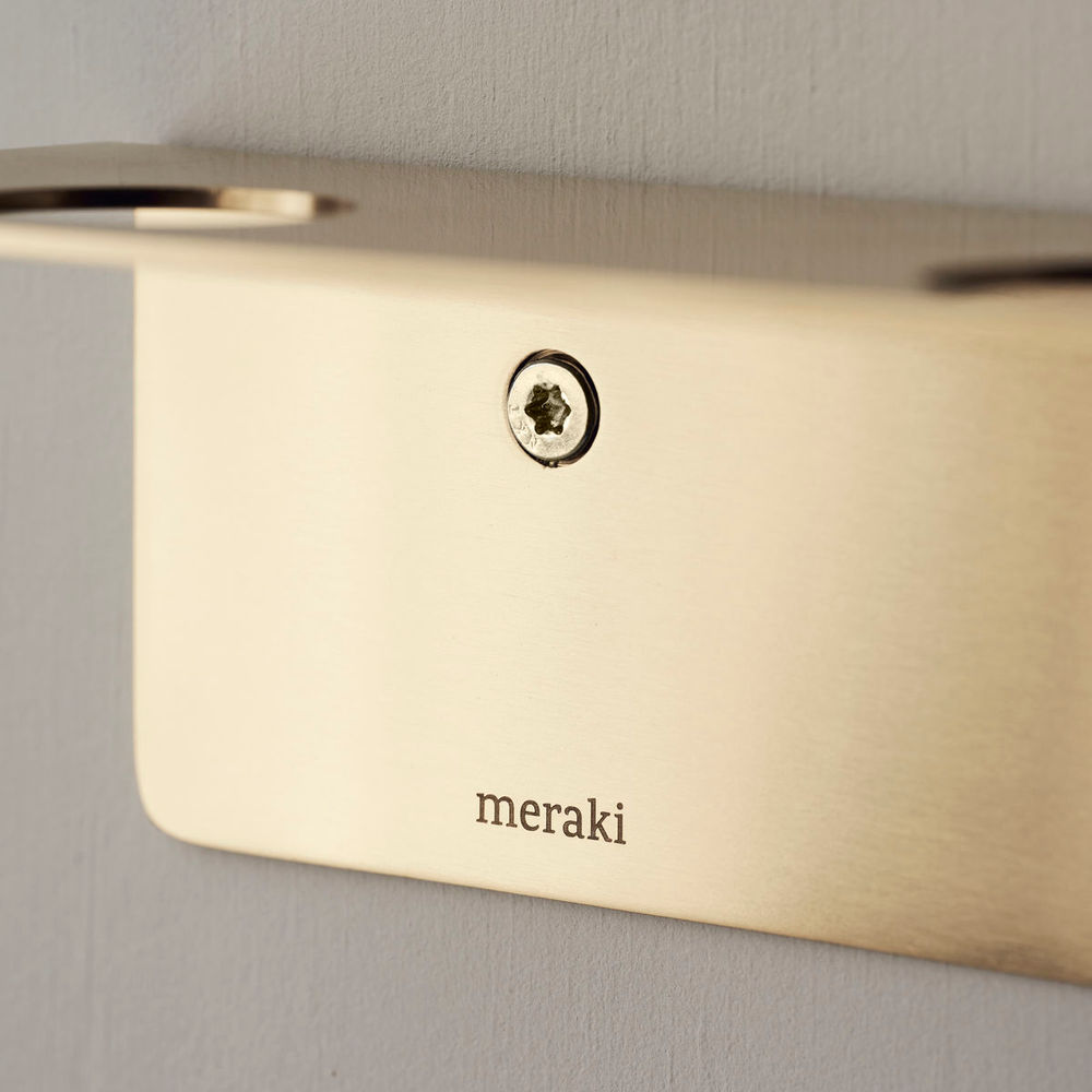 Meraki gancho titular de la botella, acabado de latón cepillado