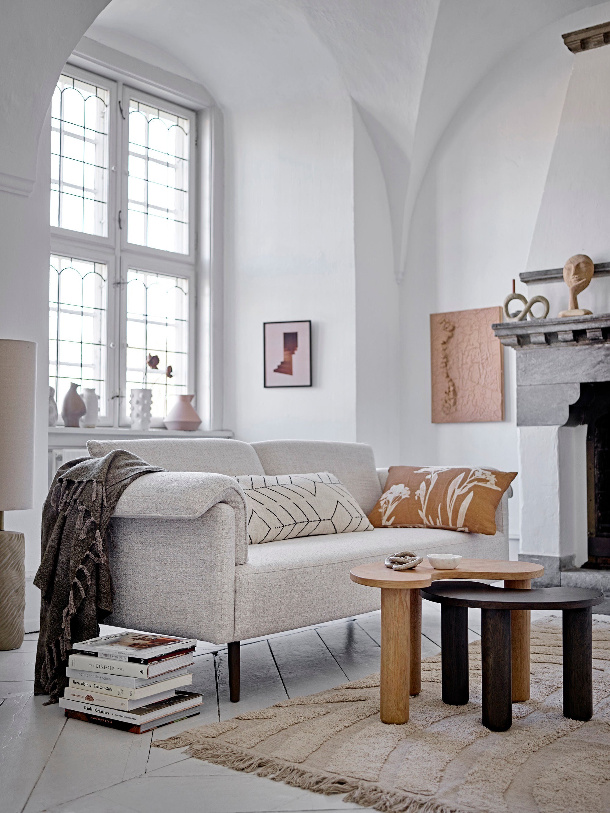 Bloomingville Table basse Luppa, Naturel, Bois d'hévéa