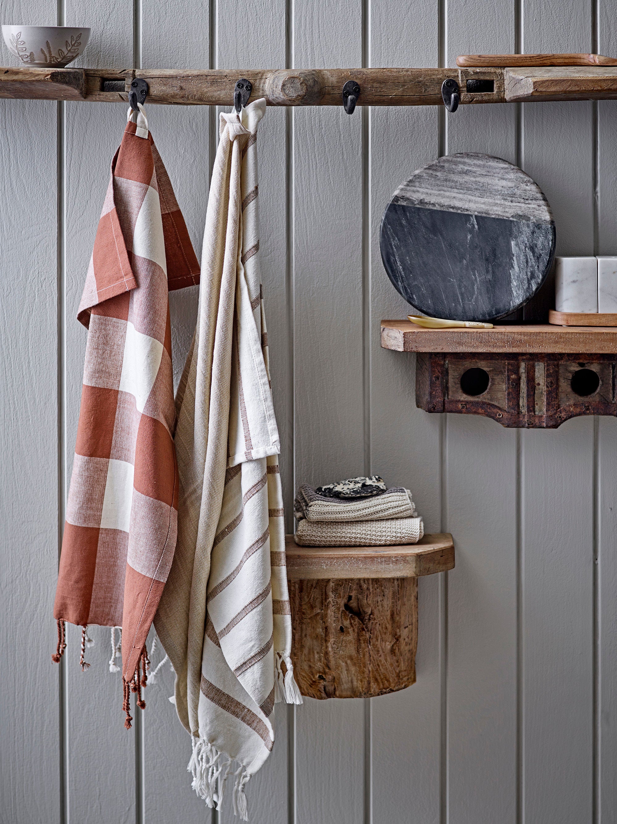 Creative Collection Oddur kapstok, bruin, teruggewonnen hout