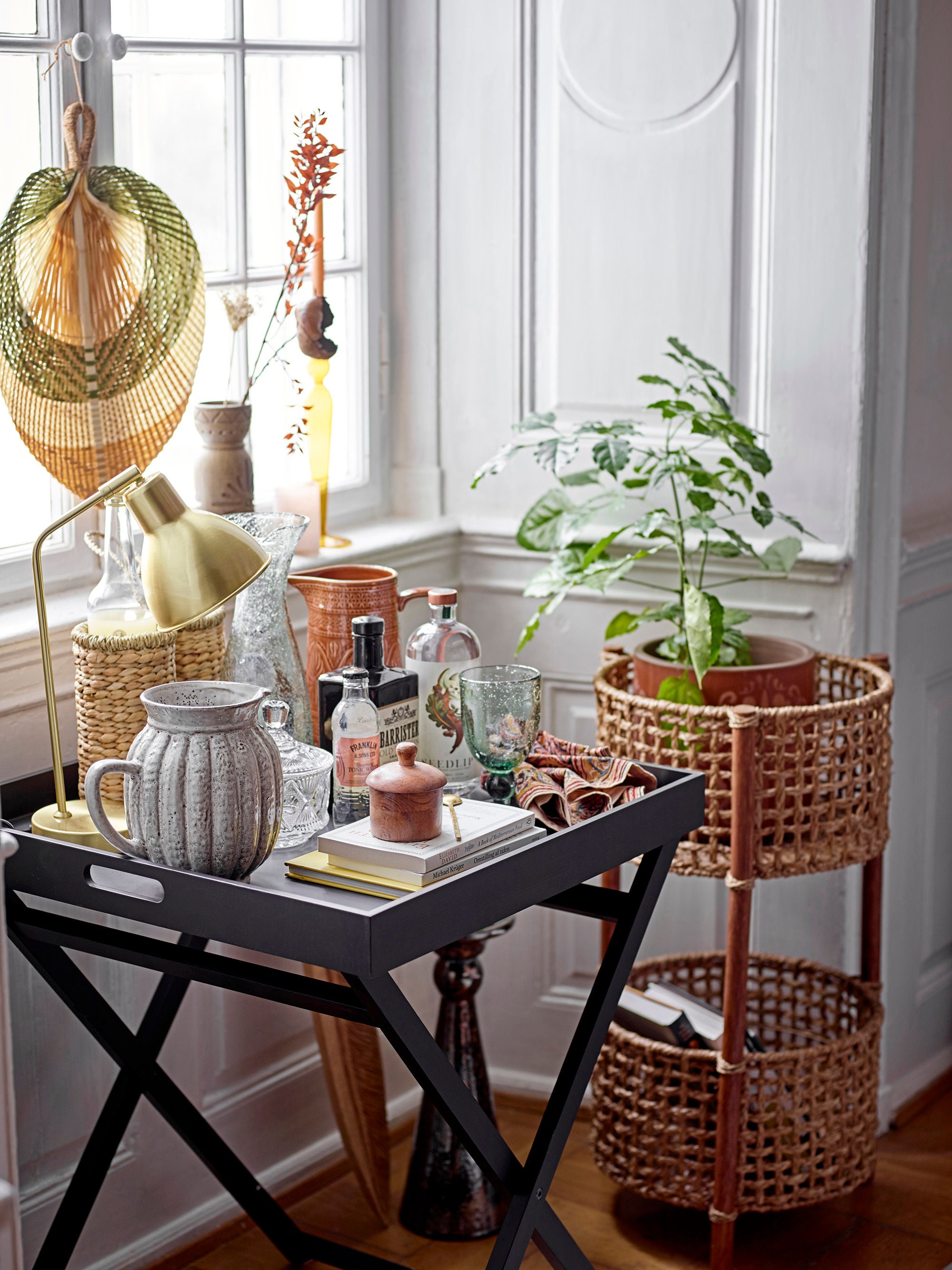 Blooming ville Caro Mountain Basket, Natur, Bankuan Gras