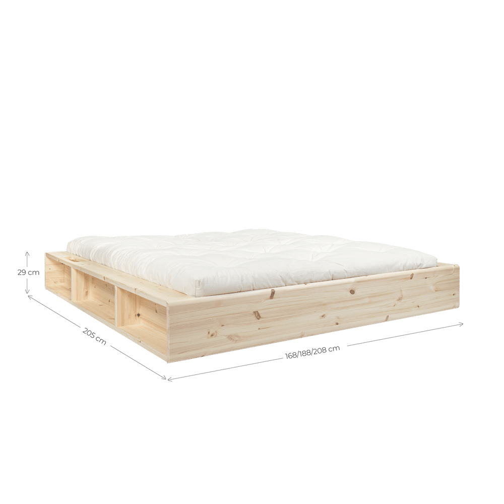 CAMA ZIGGY CLARO LACADO 160X200